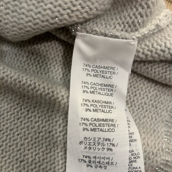JCREW,Cashmere & metallic pullover sweater,,Large,worn once,silvergrey metallic - Picture 5 of 5